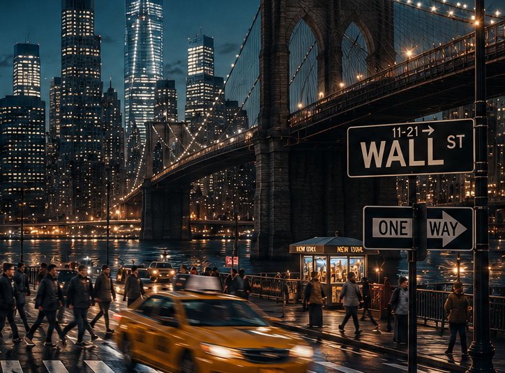 Skyline de Nova York à noite