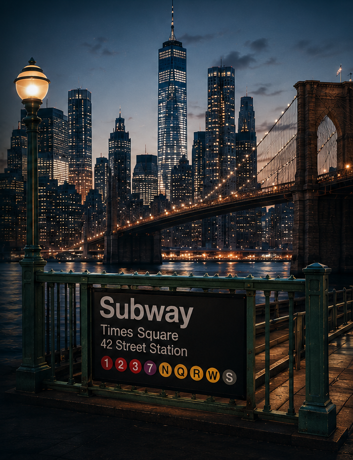 Brooklyn Bridge ao entardecer